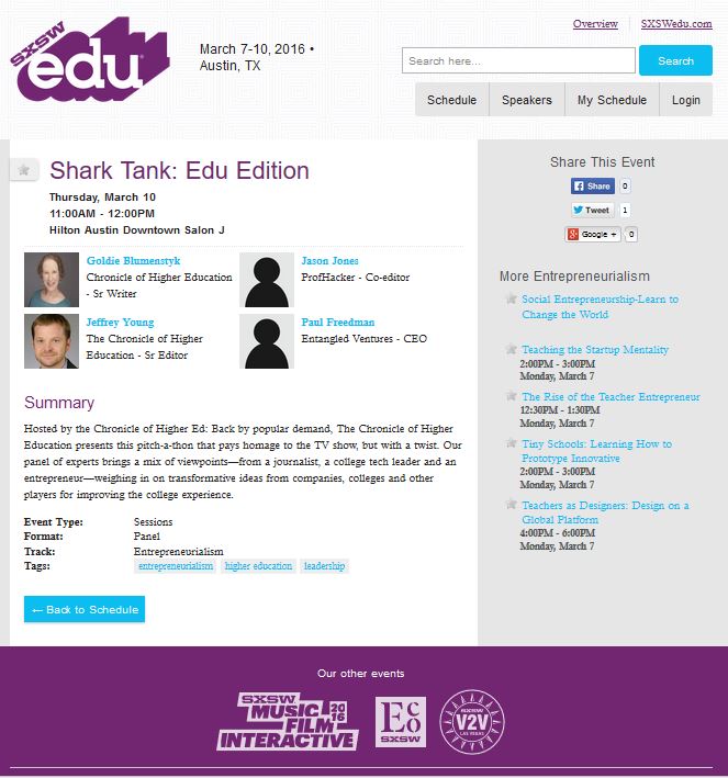 sxsw.edu Shark Tank